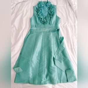Maddy London Turquoise Sleeveless V-Neck Dress